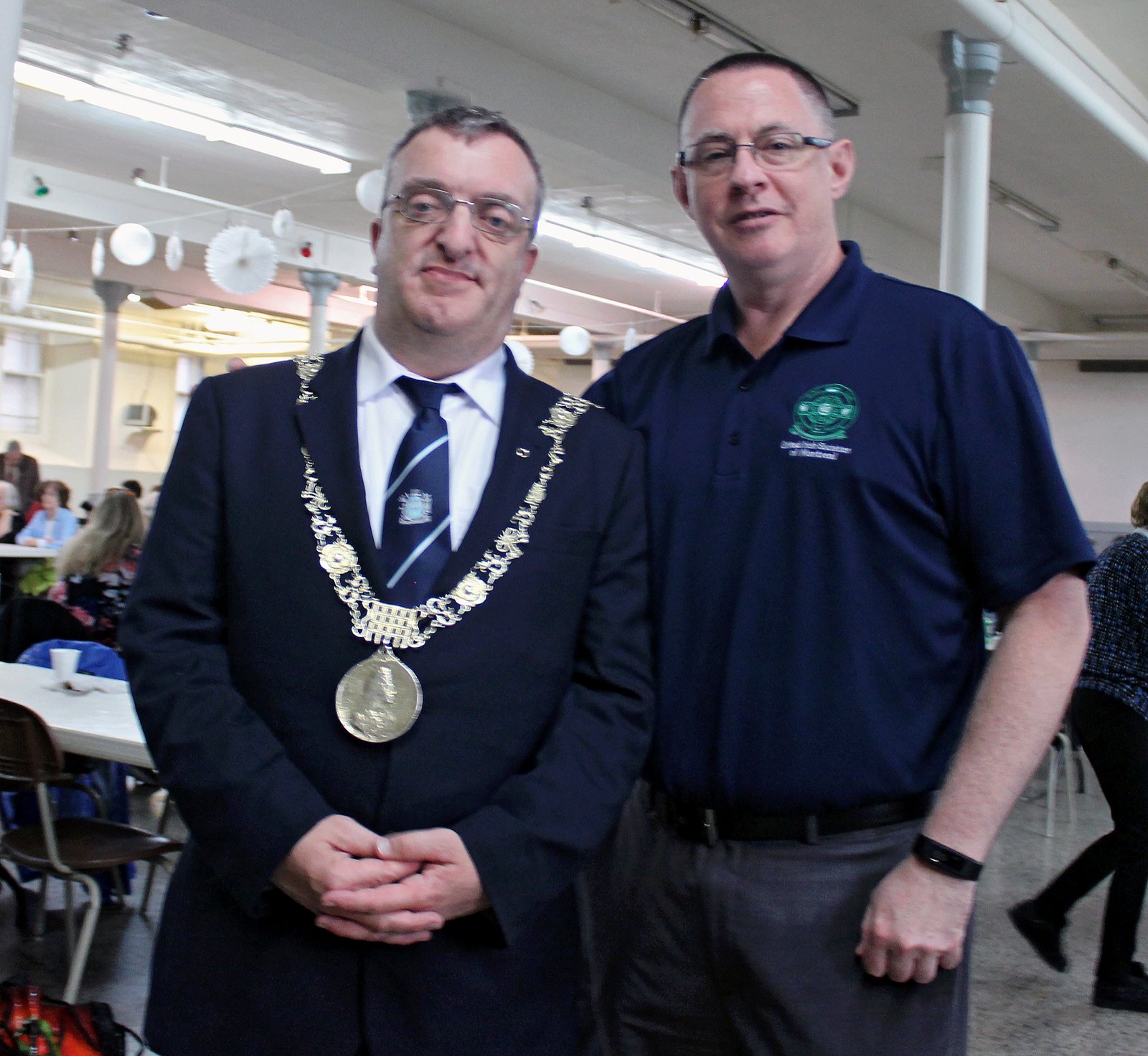 Ken Quinn with the Lord Mayor of Dublin, taken in Montreal on the occasion of the annual Walk to the Stone, which commemorates those who are buried in the Irish cemetery, 2018.