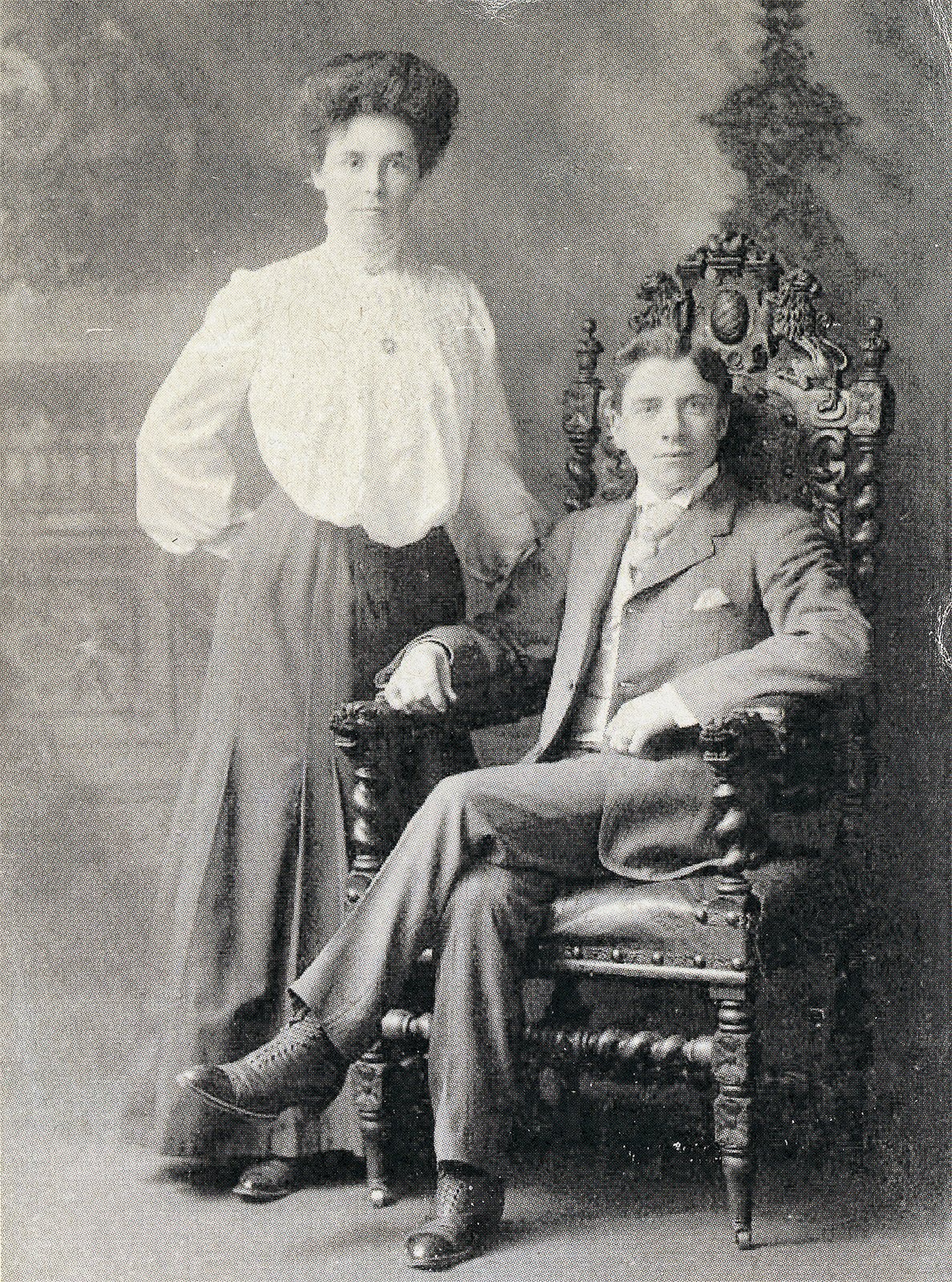 Studio photograph of Chris Murray’s paternal grandparents, Mary Maunsell Murray and Matthew Murray, New York City, 1914.