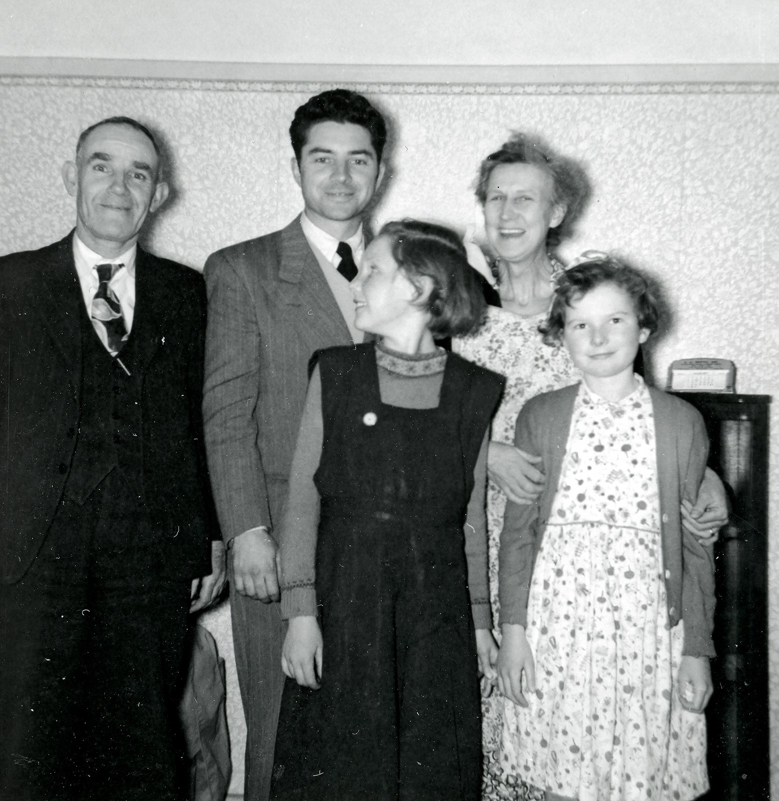 Beth’s father Patrick McNally with some of the McAtasney family, Lurgan, Northern Ireland, July 1954.
