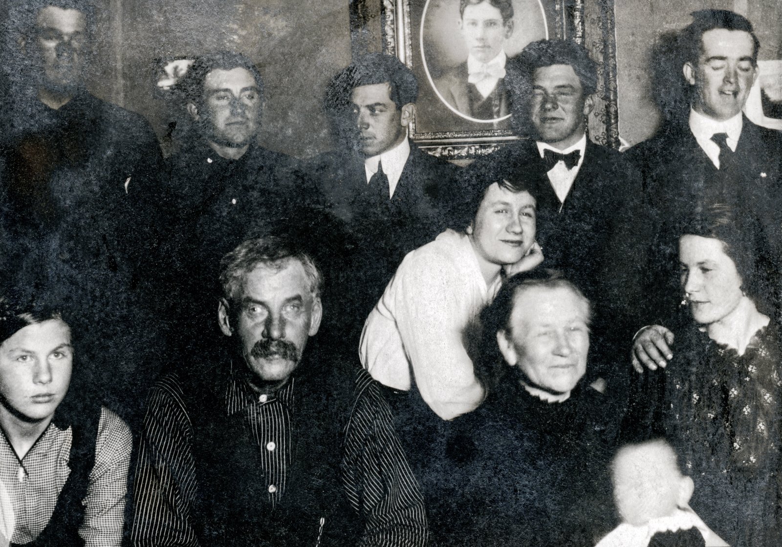 The Elliot family at home – front left is George Elliot.