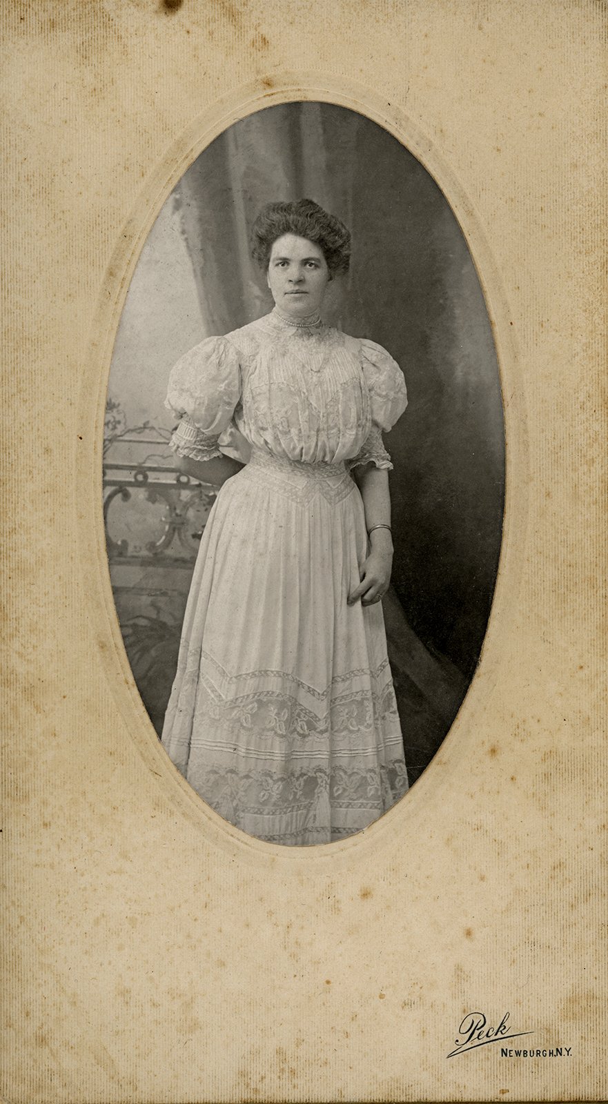 Annie Brogan, Mark’s paternal grandmother, c. 1900. Portrait made in Peck Studio, Newburgh, New York.