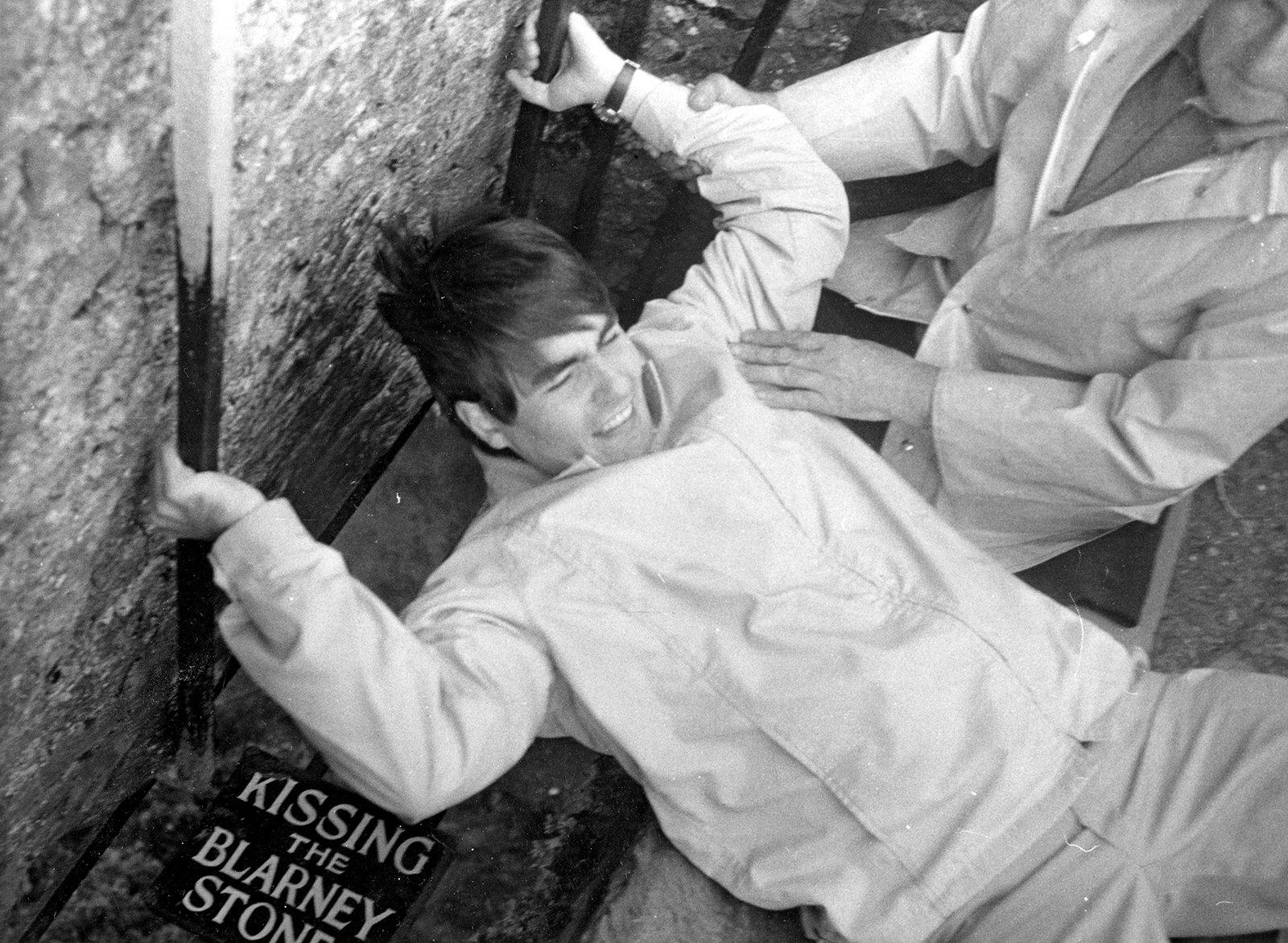 Mark Griffin kissing the Blarney Stone.