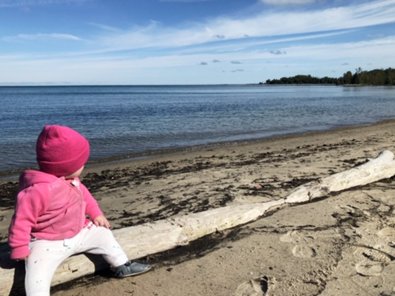 Eleanor taking in the view at MacGregor Point Provincial Park, October 2019