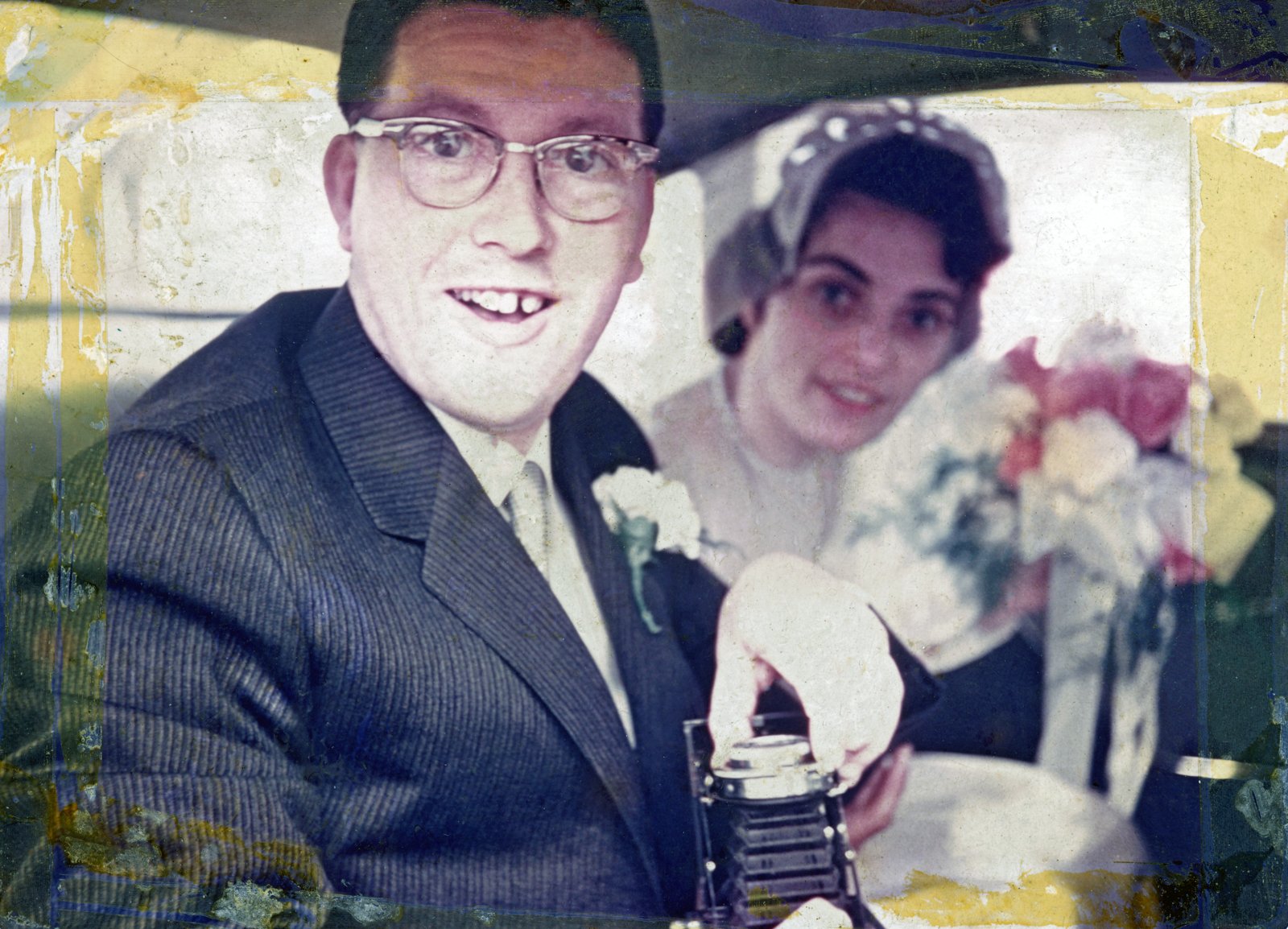 Bill Hughes and Eileen White marry, 30 March 1959. 