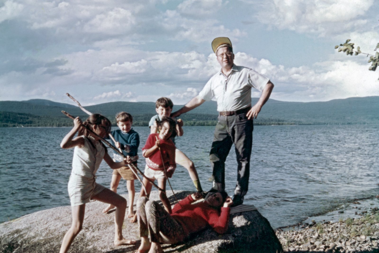 Fun family photo at Fraser Lake,B.C., 1969.