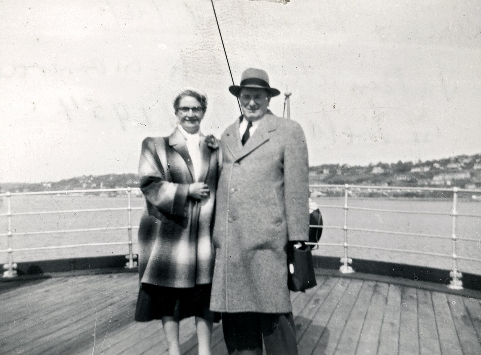 Beth’s paternal grandparents Patrick Joseph and Mary Rose McNally travelled from Massachusetts to Ireland for their anniversary in May 1954, on board the T.S.S. Olympia.