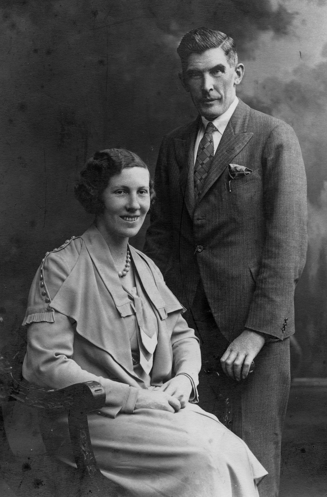 Portrait of John McCoy, of Mullabawn Co. Armagh & Cauldwood Dublin & Kill, Dublin, with his first wife Delia McCoy (nee Kilroy) of Belmullet.