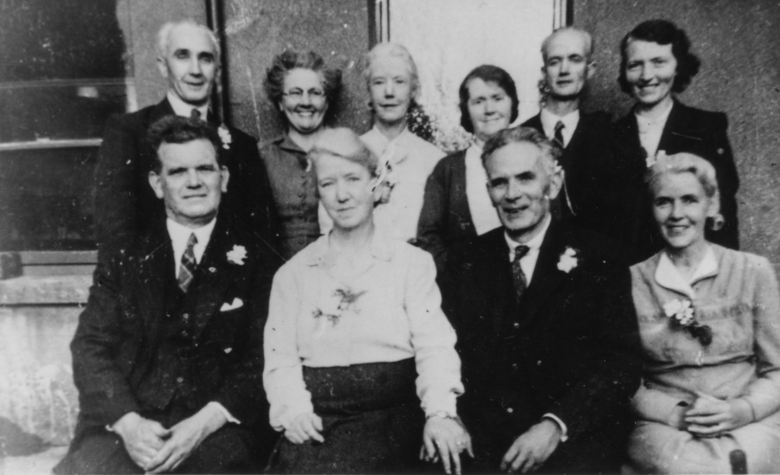 Agnes and Con O’Donovan on their 25th wedding anniversary (group), 12 July 1947.