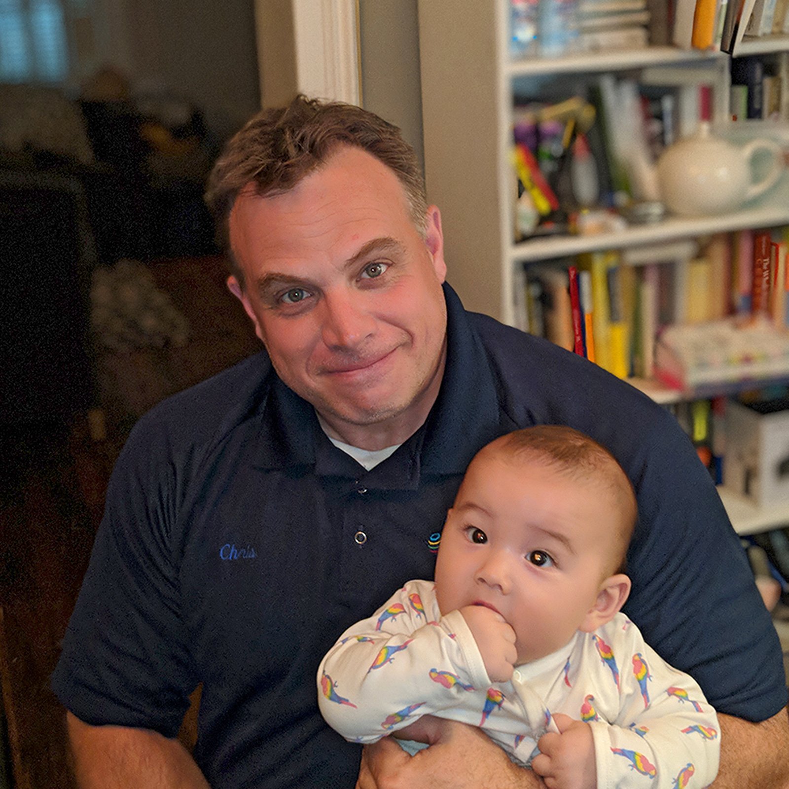 Oscar with uncle Christopher