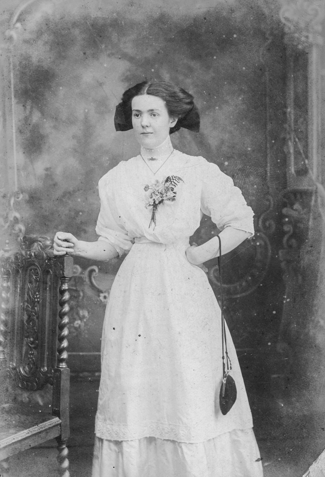 Late 19th century studio portrait of Dublin based Margaret Redmond, first cousin of Mary Redmond.